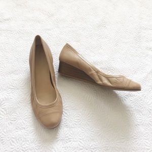 Cole Haan Wedge Heels with Patent Cap Toe, 9.5B